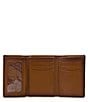 Color:Whiskey - Image 2 - Leather Whiskey RFID-Blocking Trifold Wallet