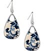Color:Silver Ox - Image 1 - Mella Blue Drop Earrings