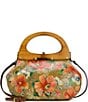 Color:Apricot Blossoms - Image 1 - Mirabella Wood Frame Satchel Bag