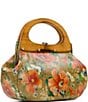 Color:Apricot Blossoms - Image 4 - Mirabella Wood Frame Satchel Bag