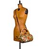 Color:Apricot Blossoms - Image 5 - Mirabella Wood Frame Satchel Bag