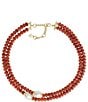 Patricia Nash Multi Row Bead Pearl Short Multi Strand Necklace - Image 3