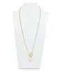 Patricia Nash Multi Row Pearl Flower Long Pendant Necklace - Image 2