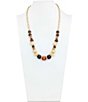 Patricia Nash Multi Wood Beaded Long Strand Necklace - Image 3