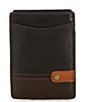 Color:Black/Brown - Image 1 - Nash Palermo Magnetic Money Clip Card Case