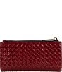 Patricia Nash Nazari Woven Leather Bifold Wallet, Color:Maroon - Image 2