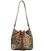 Patricia Nash Nordic Floral Patchwork Bellamy Drawstring Shoulder Bag - Image 1