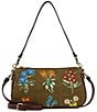 Patricia Nash Nova Floral Leather Shoulder Bag, Color:Khaki - Image 1