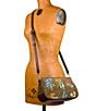 Patricia Nash Nova Floral Leather Shoulder Bag, Color:Khaki - Image 6