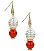 Patricia Nash Pearl Bead Double Drop Earrings - Image 3