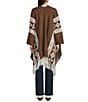 Patricia Nash Prairie Print Fringe Shawl, Color:Mushroom/Cream - Image 2