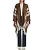 Patricia Nash Prairie Print Fringe Shawl, Color:Mushroom/Cream - Image 3