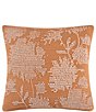Color:Gold - Image 1 - Rainforest Collection Pleated Cotton Reversible Square Pillow