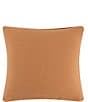 Color:Gold - Image 2 - Rainforest Collection Pleated Cotton Reversible Square Pillow