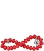 Color:Red/Silver - Image 2 - Red Heart Stretch Bracelet