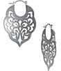 Color:Matte Silver - Image 1 - Renaissance Gypsy Hoop Earrings