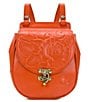 Color:Apricot - Image 5 - Rocca Apricot Saddle Crossbody Bag