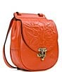 Color:Apricot - Image 6 - Rocca Apricot Saddle Crossbody Bag