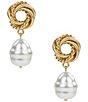 Patricia Nash Rope Knot Pearl Drop Earrings - Image 1