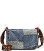 Patricia Nash Rosa Denim Patchwork Flap Crossbody Bag, Color:Wash Denim - Image 1