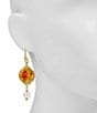 Patricia Nash Round Drop with Pearl Drop Earrings, Color:Egyptian Gold - Image 2