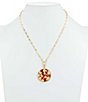 Patricia Nash Round Red Flower Short Pendant Necklace - Image 3