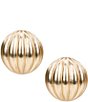 Patricia Nash Scalloped Button Stud Earrings, Color:Matte Gold - Image 1