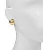 Patricia Nash Scalloped Button Stud Earrings, Color:Matte Gold - Image 2