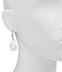 Color:Egyptian Gold/Pearl - Image 2 - Seashore Pearl Shell Dangle Drop Earrings