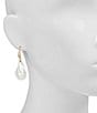 Patricia Nash Seashore Pearl Shell Dangle Drop Earrings, Color:Egyptian Gold/Pearl - Image 2