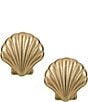 Color:Egyptian Gold - Image 1 - Seashore Shell Stud Earrings
