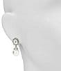 Patricia Nash Short Bead Drop Earrings, Color:Worn Silver - Image 2