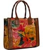 Patricia Nash Spring Multi Curry Leather Contrast Trim Tote Bag, Color:Spring Multi - Image 4