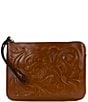 Patricia Nash Rose Tooling Collection Cassini Floral-Embossed Leather Wristlet Clutch, Color:Florence - Image 1