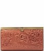 Color:Florence - Image 1 - Tooled Floral-Embossed Leather Cauchy Wallet