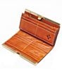 Color:Florence - Image 3 - Tooled Floral-Embossed Leather Cauchy Wallet