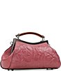 Color:Rose Tooling - Image 4 - Tooling Collection Kelmscot Leather Satchel Bag