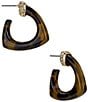 Patricia Nash Tortoise Triangle Hoop Earrings - Image 1