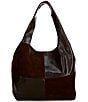 Patricia Nash Tove Leather Suede Patchwork Shoulder Bag - Image 1