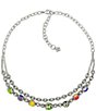 Patricia Nash Two Row Bead Short Multi Strand Necklace, Color:Silver Ox - Image 1