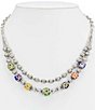 Patricia Nash Two Row Bead Short Multi Strand Necklace, Color:Silver Ox - Image 2