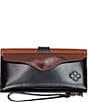 Color:Black/British Tan - Image 1 - Valentia Leather Bifold Wallet