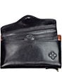 Color:Black/British Tan - Image 4 - Valentia Leather Bifold Wallet