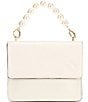 Color:Latte - Image 1 - Veolia Top Handle Pearl Leather Crossbody Bag