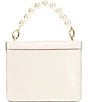 Color:Latte - Image 2 - Veolia Top Handle Pearl Leather Crossbody Bag