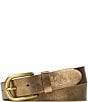 Color:Antique Bronze - Image 1 - Vietri Metallic Leather Belt