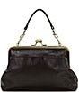 Patricia Nash Vione Cowprint Frame Satchel Bag, Color:Chocolate - Image 2