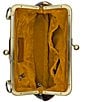 Patricia Nash Vione Cowprint Frame Satchel Bag, Color:Chocolate - Image 3