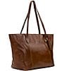Color:Cognac Distressed - Image 4 - Viotti Leather Tote Bag