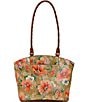 Color:Apricot Blossoms - Image 2 - Zorita Floral Frame Satchel Bag